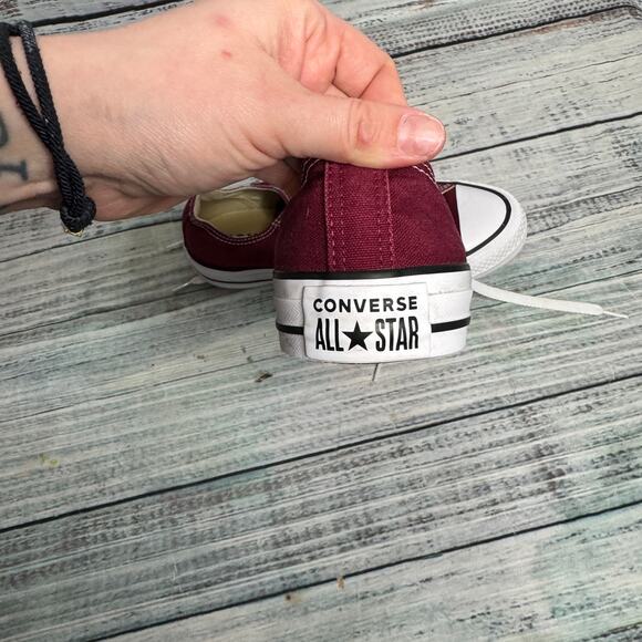 Converse Chuck Taylor All Star Low Top Sneakers Maroon Burgundy Canvas Women’s 6 - Picture 6 of 6